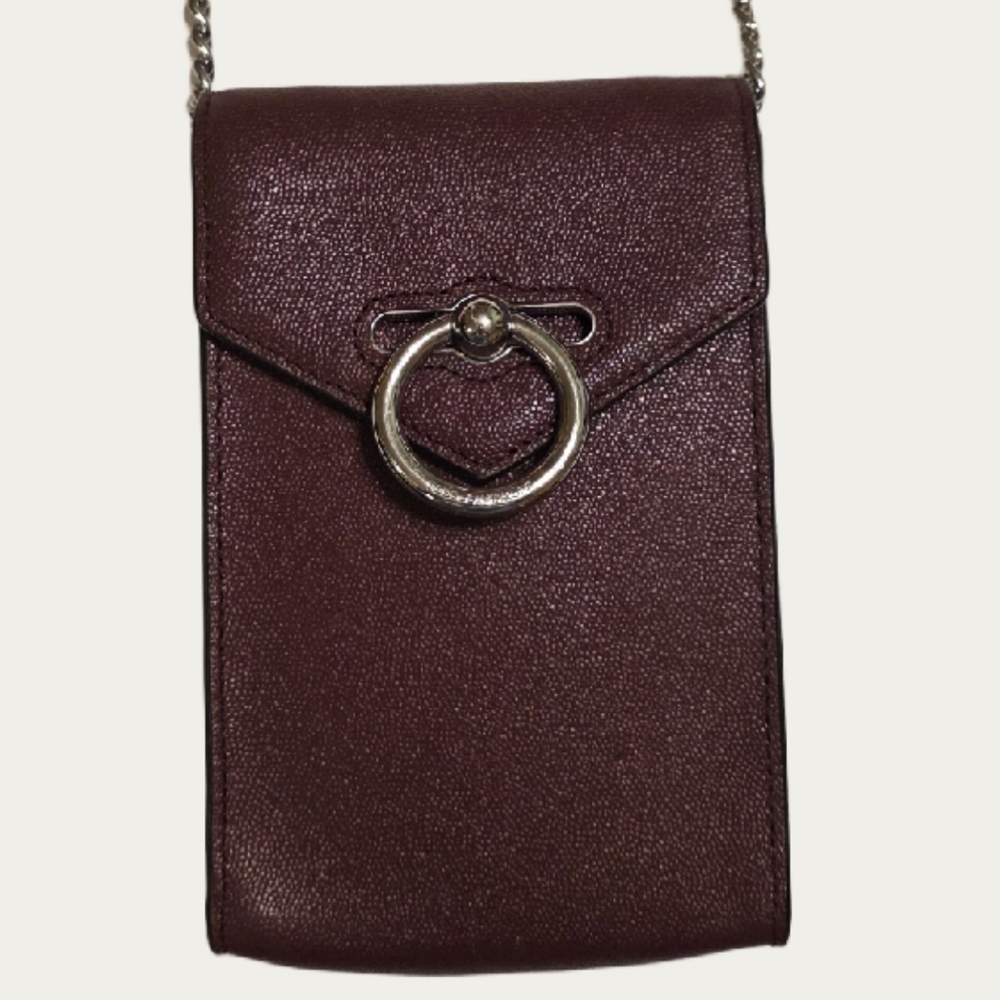 Rebecca Minkoff Jean Crossbody Phone Bag in bordeaux color. EUC
